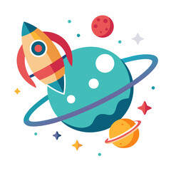 space rocket cartoon