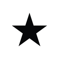 Black star icon silhouette vector flat design.