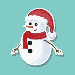 Vector design christmas snowman card