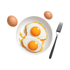 fried egg on a white plate