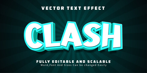 Editable text effect cartoon 3d kids and funny font style