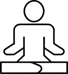 Yoga Meditation Person Icon Graphic Design