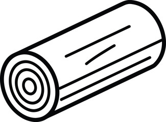 Rolled Wood Log Icon Graphic Design Element