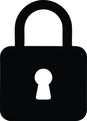 Black Padlock Icon Security Privacy Symbol