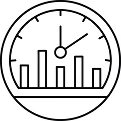 Speedometer Chart Data Graph Icon Design