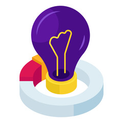 Analytical idea icon, editable vector