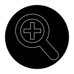 Obraz premium The zoom in out icon symbol can be used on several platforms