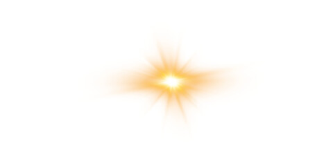 Glowing Starburst PNG Radiant Flash Effect for Light Energy Burst or Spark Design Projects