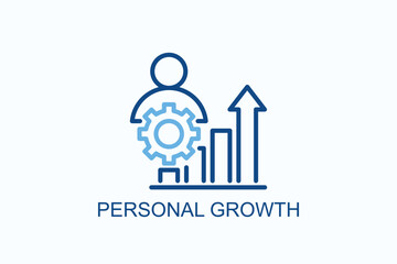 Personal Growth Icon Or Logo Isolated Vector Illustration