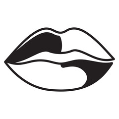 vector illustration of lips