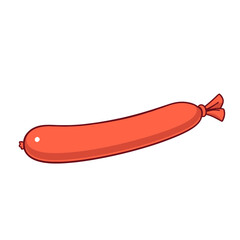 Single cartoon sausage illustration