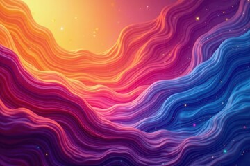 Obraz premium Fluid organic shapes, flowing lines create vibrant backdrop, print, color, wallpaper