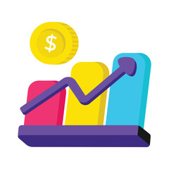 Statistic Vector style icon. Eps 10 file