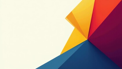Fototapeta premium Geometric shapes, abstract modern design, bold colors , background, graphic