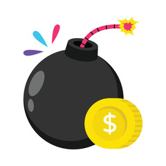 Debt Vector style icon. Eps 10 file