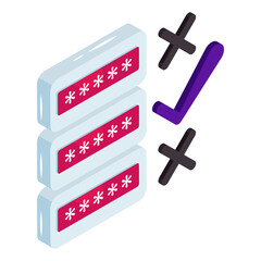 Premium download icon of right password 