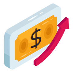 A colored design icon of inflation 