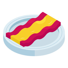 Premium download icon of healthy food, bacon vector 