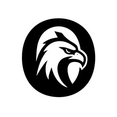 Eagle and Letter O Logo Icon Symbol Emblem