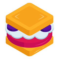 Modern design icon of sandwich 