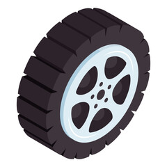 A unique design icon of tyre © Vectorslab