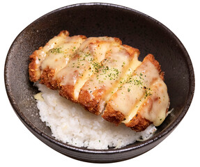 cheese chicken katsu bowl