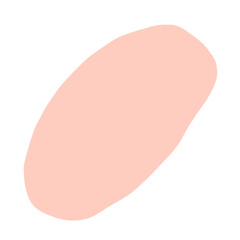 Abstract circle of pink color. Doodle element. Isolated on transparent background.