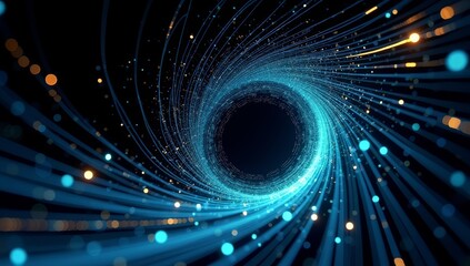 Abstract vortex of light intertwined