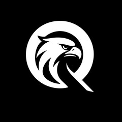 Eagle and Letter Q Logo Icon Symbol Emblem