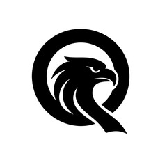 Eagle and Letter Q Logo Icon Symbol Emblem