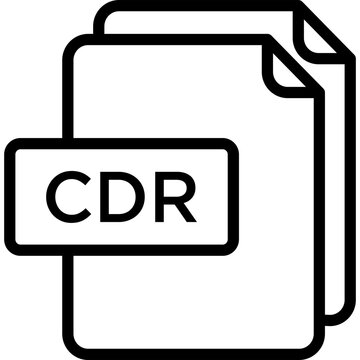 Cdr file line icon