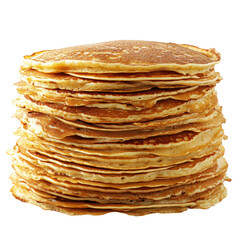 Isolated Tall Stack of Pancakes
