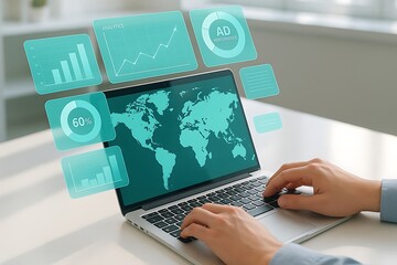 Obraz premium Global Business Analytics Data-Driven Insights for Strategic Decision-Making