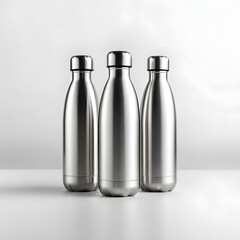 Minimalist Reusable Stainless Steel Bottles Trio