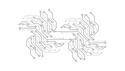 Abstract digital background with technology circuit board texture. Electronic motherboard illustration. Communication and engineering concept. Vector illustration