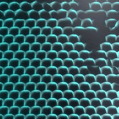 Obraz premium Abstract 3D render of a glowing neon grid. Ideal for tech, futuristic, or abstract backgrounds.