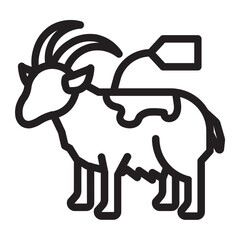 Two goats with labels for sacrificial purposes