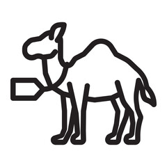 Camel with health tag indicating fit for Qurbani