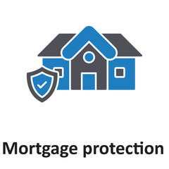 Mortgage protection :Vector Icon which can easily modify or edit