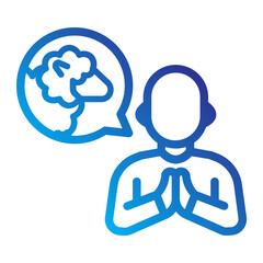 Man praying with globe background