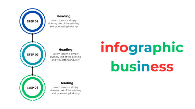 Infographic business process steps office environment visual content informational design detailed overview