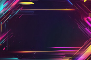 Digital Colored Neon Overlay with Vibrant Glowing Effects, Futuristic Light Patterns, and Abstract Color Transitions – Modern Cyberpunk Design for Creative and Artistic Projects