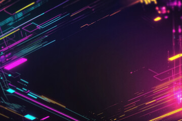 Digital Colored Neon Overlay with Vibrant Glowing Effects, Futuristic Light Patterns, and Abstract Color Transitions – Modern Cyberpunk Design for Creative and Artistic Projects