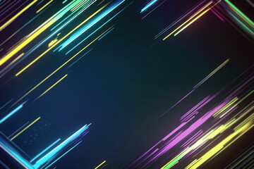 Digital Colored Neon Overlay with Vibrant Glowing Effects, Futuristic Light Patterns, and Abstract Color Transitions – Modern Cyberpunk Design for Creative and Artistic Projects