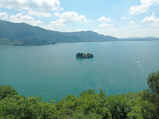 Monte Isola (Montisola) on Lake Iseo in Springtime, Lombardia, northern Italy