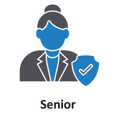 Senior insurance :Vector Icon which can easily modify or edit