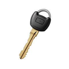 Unlocking possibilities A single car key symbolizing new journeys and on transparent background