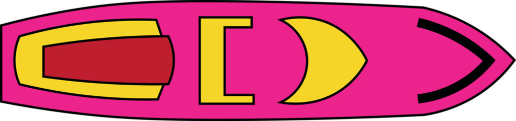 Boat on the sea cartoon vector illustration and travel icon