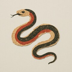 Fototapeta premium Vintage snake illustration art
