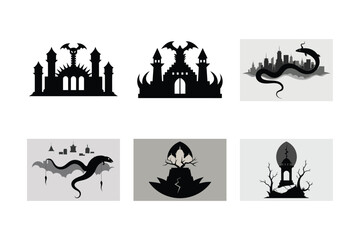 Fototapeta premium Vector silhouette icons of people in various situations, a versatile black pictogram set for business, family, and art illustrations